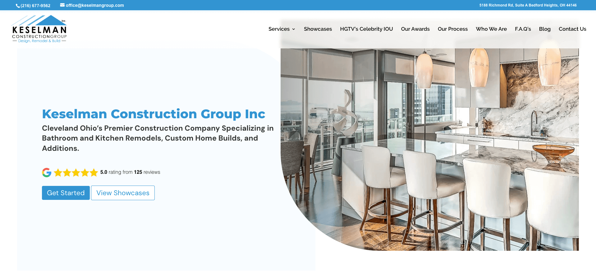 Keselman Construction Group Website Screenshot